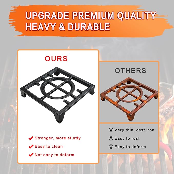 W11380124 Stove Grate Replacement Parts for Whirlpool KitchenAid Gas Range Parts Dual Fuel Range Cooking Grate 11"x 10.8" KFDC558JSS00 KCGC506JSS Stove Oven Cast Iron Cooktop Grate (1 Pack)