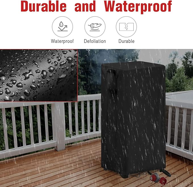 Turkey Deep Fryer Cover for CreoleFeast TFS3010 Propane, Waterproof Outdoor Cooker Turkey and Fish Fryer Pot Seafood Boil Pot Cover - 15.7x15.7x30 inch, Black