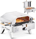 VEVOR 2 IN 1 Outdoor Pizza Oven, 13 in Propane Pizza Oven & Grill, 12,000 BTU Tabletop Propane Gas Oven with Pizza-Stone, Thermometer, Stainless Steel Portable Grill, for Camping & Backyard