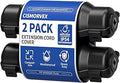 2 Pack Outdoor Extension Cord Safety Cover with Waterproof Seal IP54 Water-Resistant, Weatherproof Electrical Connection Box with 2 Latches, Plug, Socket, Holiday Decoration Light, Black