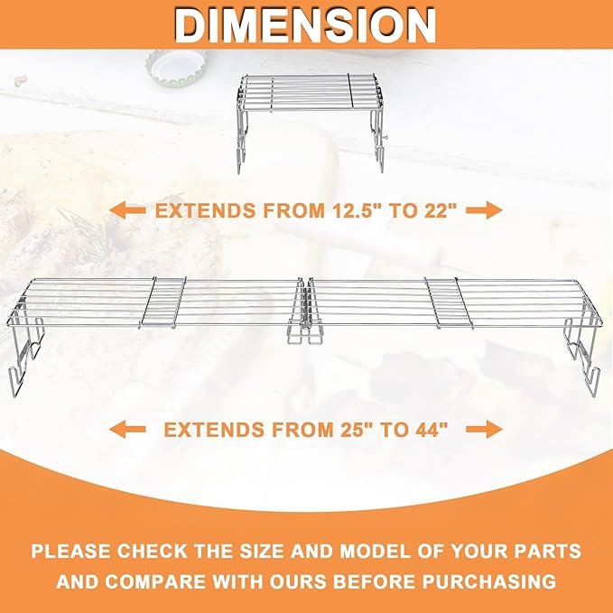 Adjustable Griddle Warming Rack for Blackstone Grill Warmer 17 22 28 36" Griddle Accessories, Stainless Steel Universal Heating/Cooling Rack for Weber Charbroil Nexgrill Pit Boss&Most Flattop Griddles