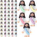 Sumind 50 Pcs Little Jesus Figures Easter Mini Pocket Jesus Figurines Bulk Original Design for Easter Egg Stuffers Hide Seek Religious Party Favors Sunday School Baptism Gifts(Macaron Color)