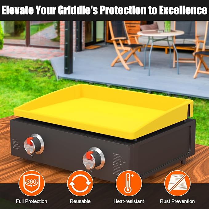 Silicone Griddle Mat Cover for Blackstone - 22 Inch True All-Encompassing Coverage Heavy Duty Food Grade Grill Buddy Mat, All Season Cooking Surface Protective Cover