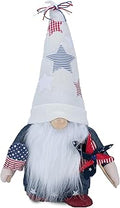 Rae Dunn Americana 4th of July Gnomes – White Gnome with Starred Hat, USA Popsicle & Pinwheel – Americana Decor – Gnome Gifts – 4th of July Decorations for Home