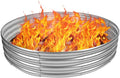 Heavy Duty 48 Inch Fire Pit Ring - 0.8mm Thick Galvanized Steel, Rust Resistant, Tool-Free Assembly, Large Outdoor Fire Pit for Camping, Backyard, Patio, Garden, Also Use as Planter