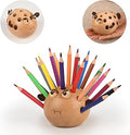 Damuzhi Pen Holder For Desk Pencil Holder Wooden Pufferfish- Funny Small Gifts For Kids, Unique Gifts For White Elephant Gift Steacher Gifts