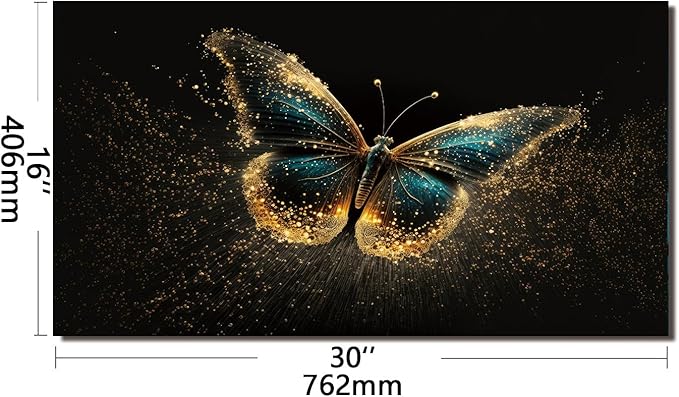 Evgosm tempered glass backsplash for stove, Butterfly Stove Splashback, Glass Backsplash, Used for Kitchen Wall Protection and Decoration, Easy to Install and Clean. (30x16'')