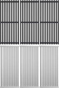 Outspark Cooking Grid Grates and Emitter Plates Replacement Parts for Charbroil Commercial TRU-Infrared Grills 463241013, 463243812, 463243911, 463246909,G515-4700-W1, G515-4800-W1 Cast Iron