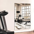 TRAHOME Home Gym Mirror Tiles for Wall, 14"x12"x12PCS Full Length Home Gym Workout Mirror for Garage, Bedroom, Living Room, Over The Door