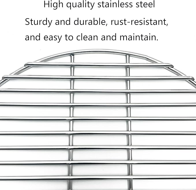 17" Round Fire Grate, Bottom Grate Replacement for BGE, Big Green Egg XL for Weber 22" Kettles Charcoal Grill, One-Touch, Master Touch, Bar-B-Kettle, Performer Charcoal Grill,