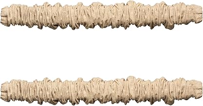 EIFHYT Fabric Cord Cover & Chandelier Chain Cover 2 Pack 6Feet Length for Chandelier Lighting Wires Natural Burlap Easy to Install (Brown)