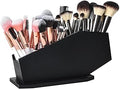 Coffin Brush Holder - Gothic Desk Organizer - Wooden Coffin Pen Holder -Spooky Gothic Decor for Bathroom, Living Room or Bedroom- Black - 10x 5x3.25 Inches