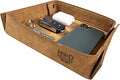 Hide & Drink, Leather Catchall Change Keys Coins Jewels Box Tray Big Storage, Handmade :: Old Tobacco