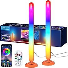 Smart ICRGB LED Lights Bars, Borllyem TV Backlight with Double Light Beads, App Control, RF Remote, Music Syncing and 47Modes for Gaming, Room Decoration
