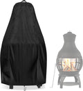 Chiminea Cover for BALI OUTDOORS, Waterproof Outdoor Fireplace Fire Pit Cover- 25”D x 50”H, Black