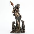 Veronese Design 9 1/4 Inch Tall Hecate Greek Goddess of Magic with Her Hounds Cold Cast Bronzed Resin Sculpture Fantasy Figurine Home Decor Collectible