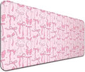 Pretty Bow Girly Gaming Desk Mat, Computer Keyboard Large Extended Long Mouse Pad for Office and Home, XL (W24)