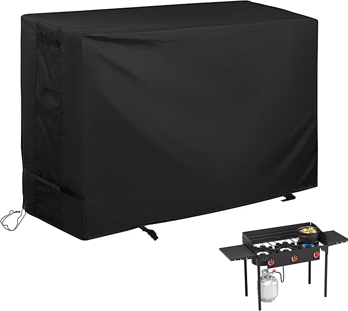 Outdoor Gas Stove Cover for SKOK 3 Burners Portable Propane Stove, Protective Cover for 3 Burner Camping Propane Gas Stove-Waterproof