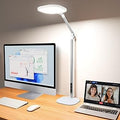 Led Desk Lamps for Home Office with Base, Tall Desk Lamp with 50 Light Modes & Memory and Timer Func Computer Light, Flexible Adjustable Table Lamps for Video Conference, Architect (White 1 Pack)
