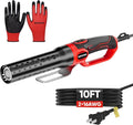 1500W Electric Charcoal Starter with 10ft Cable, 60S Rises to 1100℉ Fire Lighter with Air Blower for Grill, BBQ, Wood Burning Fireplaces, Chemical Free Heated fire starter with Gloves Included