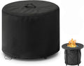 POMER Fire Pit Cover,30inch Round Fire Pit Cover for BALI OUTDOORS Gas Firepit Table Waterproof Propane Gas Fire Pit Column Cover - 30" D x 25" H