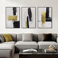 Abstract Neutral Textured Framed Canvas Wall Art Set of 3, Minimalist Wall Decor Modern Art Prints, Black Gold Wall Painting Artwork for Living Room,Bedroom,Dining Room,Office, 16"x24"