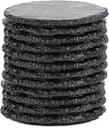 12 Round Slate Stone Coaster Drink Slate Coaster for Bar Kitchen Home Decor, Black, 3.8 Inches in Diameter