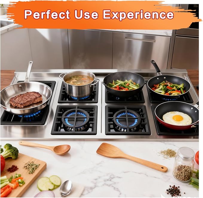 W11380124 Stove Grate Replacement Parts for Whirlpool KitchenAid Gas Range Parts Dual Fuel Range Cooking Grate 11"x 10.8" KFDC558JSS00 KCGC506JSS Stove Oven Cast Iron Cooktop Grate (4 Pack)