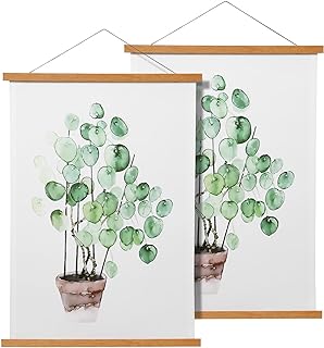 Magnetic Poster Hanger Frame for 12x16 12x18 12x12 Movie Music Posters Wall Art, 2 Pack Wood Picture Frames for Large Canvas Diamond Map Decor, Living Room Calendar Banner Tapestry Photo Hanging Stand