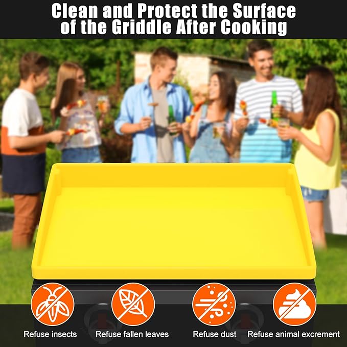 Silicone Griddle Mat Cover for Blackstone - 22 Inch True All-Encompassing Coverage Heavy Duty Food Grade Grill Buddy Mat, All Season Cooking Surface Protective Cover