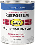 Rust-Oleum 7724502 Stops Rust Brush On Paint, Quart, Gloss Sail Blue