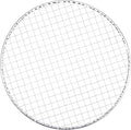 HARFINGTON 10pcs Round BBQ Grill Net 10.4" Dia Galvanized Iron Barbecue Mesh Mat for Baking Smoking Charcoal Grilling Roasting
