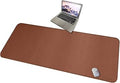 CENNBIE 59"x27.5" Leather Desk Pad Protector Desk Blotter Pad - Waterproof Writing Desk Accessories - Extended Non-Slip Rectangular, Laptop Keyboard Mouse Pad (Brown)