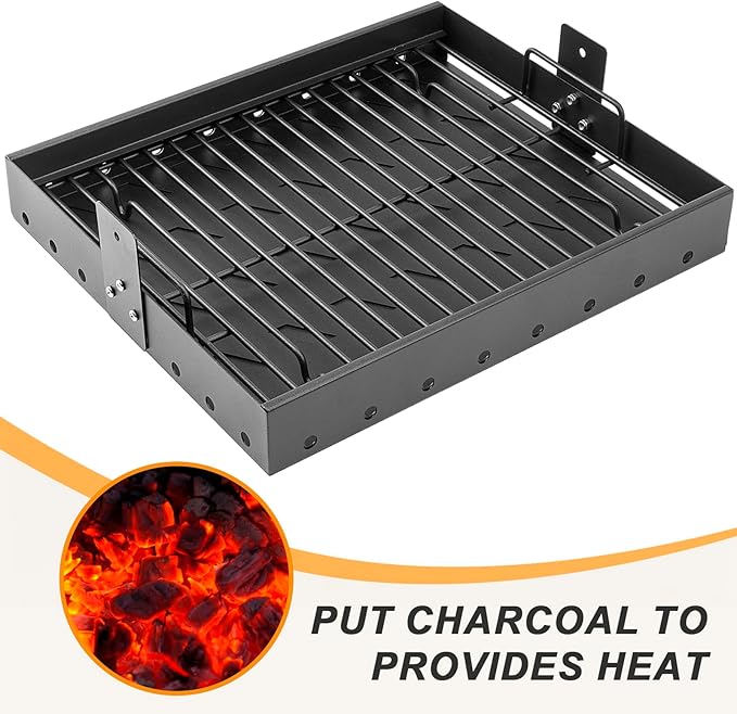 15-28 Inch Stretchable Charcoal Tray for PS9900, 47183T-21, High-Temperature Coating Charcoals Basket for HC4518L PS9500 8500 6800 6500 SH19030119 SH19030219 SH9916 Smoke Hollow Grill Replacement Part