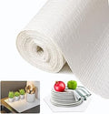 Beautysaid Shelf and Drawer Liner for Kitchen Cabinet, Non Adhesive Non Slip Shelf Paper Waterproof Washable Thickened for Dresser Pantry Shelve Bathroom Protector Liner(White,12 in x 10 FT)