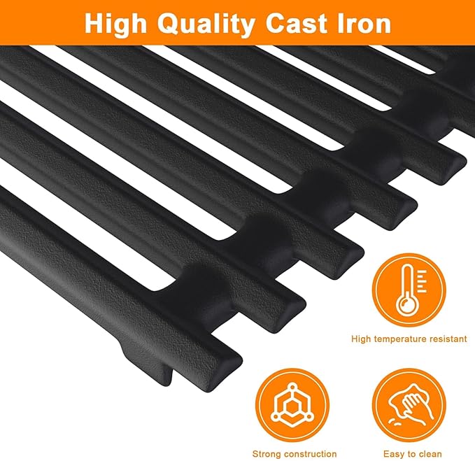 Outspark Cooking Grid Grates and Emitter Plates Replacement Parts for Charbroil Commercial TRU-Infrared Grills 463241013, 463243812, 463243911, 463246909,G515-4700-W1, G515-4800-W1 Cast Iron