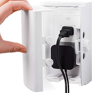 Outlet Cover BOX Baby Proofing (2 Pack) Patented Dual-Lock for Much Better Toddler Proofing, Easier Operation, Simple 3 Step Install with Included Screws. Provides Extra Space Inside for Plugs (White)