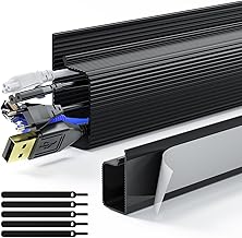 Delamu 2 Pack Safe & Tidy Cable Management Solution - Protect Kids & Pets with Home & Office Cable Management Under Desk, Cable Organizer, Cable Management Kit, Cord Organizer for Desk, 15.7in x 2