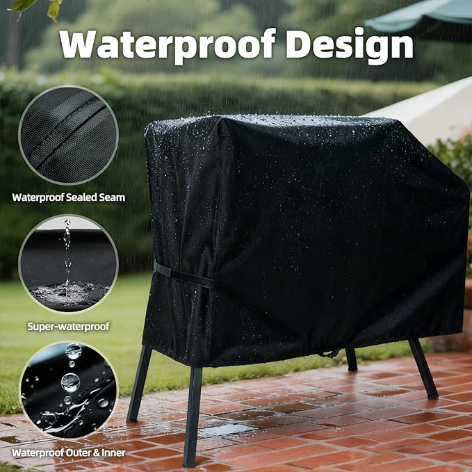 NOELIFE Grill Cover for Blackstone 22 inch Griddle with Hood and Stand, Waterproof Griddle Accessories for Blackstone 17 and 22 inch, Windproof and UV Resistant (Cover only)
