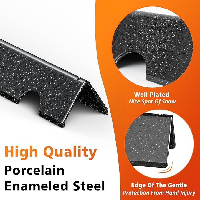 66032 17'' Flavorizer Bars for Weber Genesis II/LX 300 Series, Genesis II E310, E315, E335 (2017 & Newer) Gas Grills, Porcelain Enameled Steel, Replacement Parts for Weber 66795 Flavor Bars