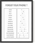 HAUS AND HUES Funny Bathroom Decor & Signs | Funny Bathroom Unscramble Wall Art, Framed Black and White Guest Bath Sign for Powder Room | 12"x16"
