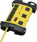 Tripp Lite Eaton TLM825SA Heavy Duty Power Strip with Surge Protection, 8 Outlets, 3900 Joules, Yellow Metal Housing, 25ft Cord, Keyhole Mounting Slots, Cord Wrap, Industrial Garage Work Shop Bench