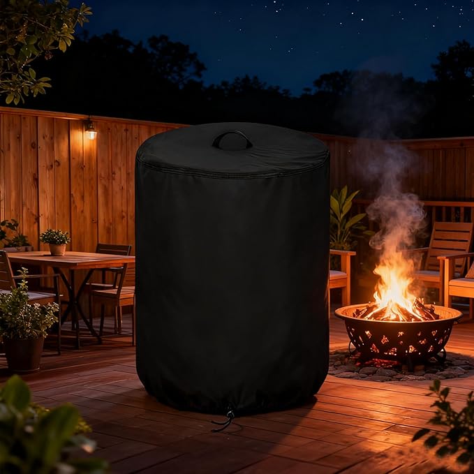 Fire Pit Table Cover for Electactic 20" Smokeless, Waterproof Portable Fire Pit Cover, Outdoor Fire Tables Fireplace Covers-20 D x 24.5" H