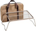 Campfire Grill 304 Stainless Steel Grate, Folding Camping Grill Heavy Duty with Carrying Bag, Medium