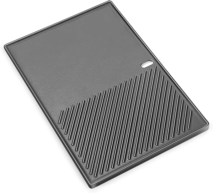 Uniflasy 7598 Griddle for Weber Spirit I & II 300 Series, Spirit E/S-310 E/S-320 Spirit 700 Genesis Silver/Gold B/C Genesis 1000-3500 Grill Cast Iron Cooking Part for Weber 7638 7639 Flat Cooking Pan