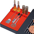 Silicone Grill Mat Compatible with Blackstone, Silicone Griddle Tools Mat with Drip Pad, Spatula Pad Griddle Accessories for Outdoor BBQ or Kitchen Countertop (Orange)