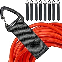 Extension Cord Organizer(8 Pack), Garage Organization and Storage, 16-Inch(Unfolded) Heavy Duty Storage Strap for Extension Cord Within 100ft or Hoses Within 35ft, with Triangle Buckle for Hanging