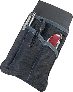 Hide & Drink, Multi-Tool Pocket Pouch, Compact Multipurpose EDC Zippered Bag, Mini Camping Tool Case, Waxed Canvas, Knife Holster, Handmade Slim Organizer