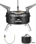 Naturehike Camping Gas Stove for IGT Table, Portable Isobutane Stove with Storage Bag & Foldable Brackets, 3 Burners Camp Stove for Outdoor Car Camping Cooking Tailgating