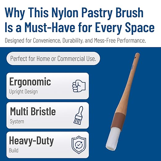 SPARTA 4040000 Nylon Round Brush, Dishwasher Safe With Nylon Bristles, 1 Inch, Brown, (Pack of 12)